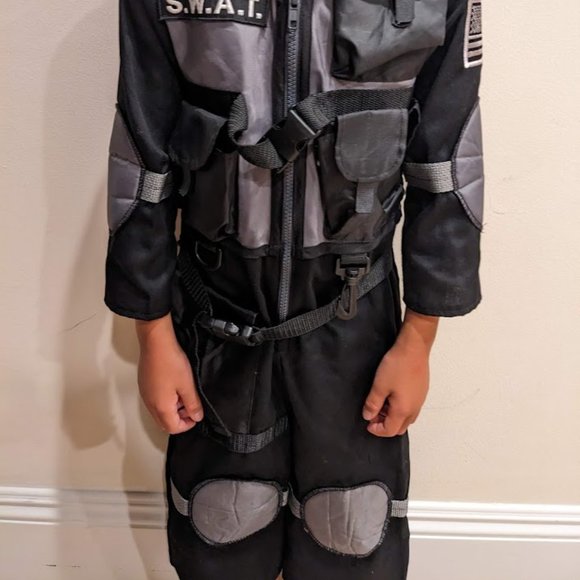 Genuine Teetot and Co. Swat Police Uniform Costume with Hat Size 3-4 - Picture 2 of 4